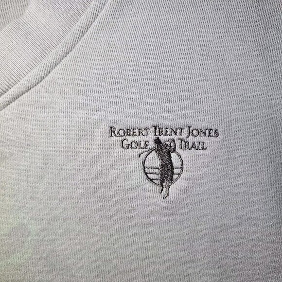 Vintage Nike Mens Golf Vest Sweater Beige V-Neck Pullover Robert Jones Trail - Picture 5 of 11